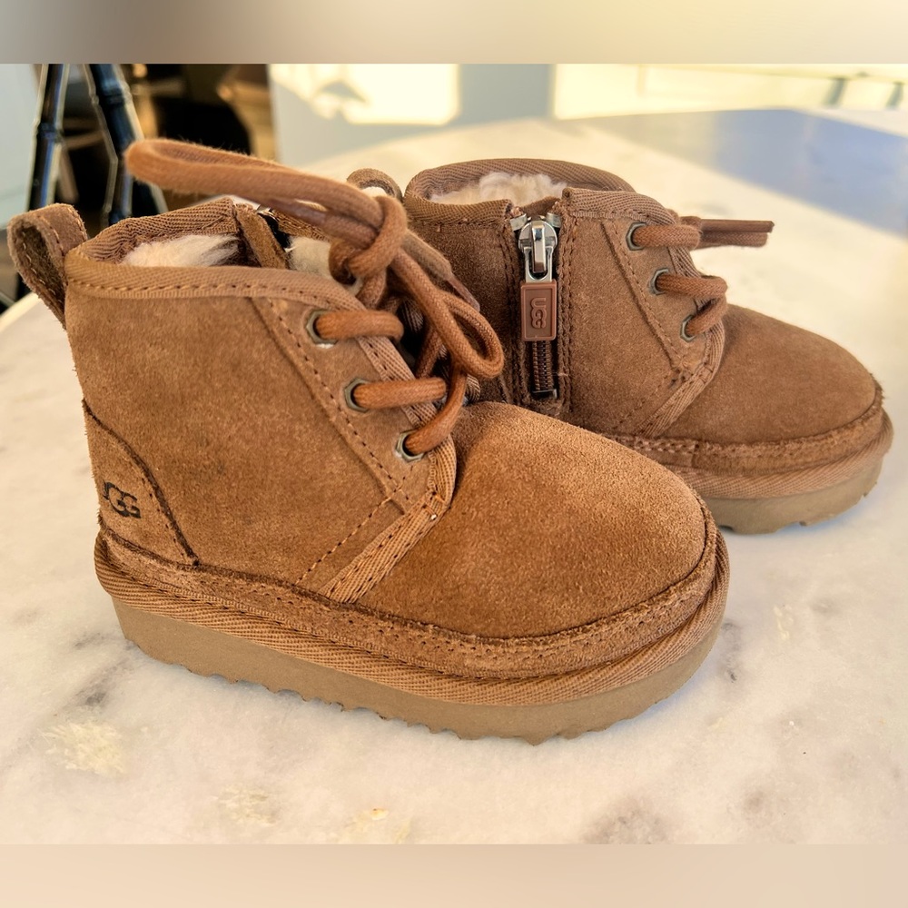 UGG Brown Boots with Side Zipper and Chukka Style